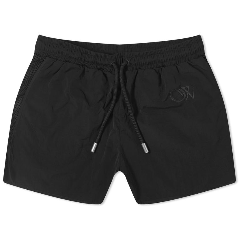 Shortsit Off-White Crispy NY Mesh Shorts Musta | OWVH050S24FAB0011010