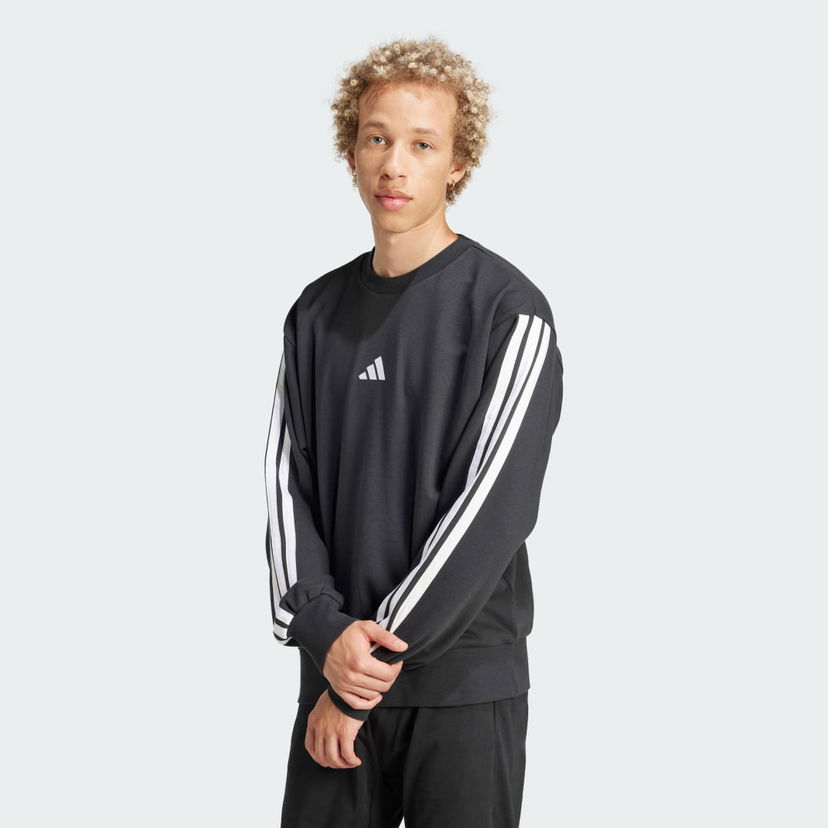 Huppari adidas Performance Essentials 3-Stripes Sweatshirt Musta | JE6372