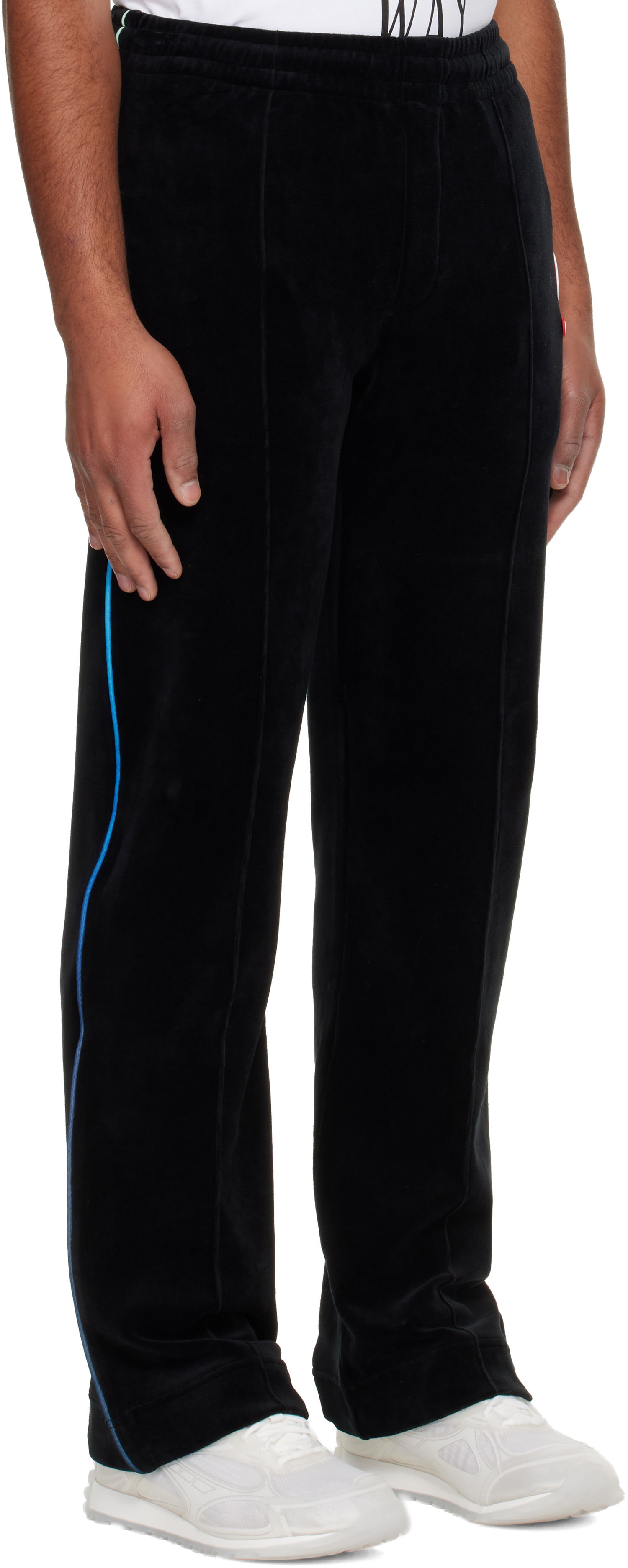 Verryttelyhousut Casablanca Gradient Piping Velour Track Pants Musta | M-AW25-JTR-300-01, 1