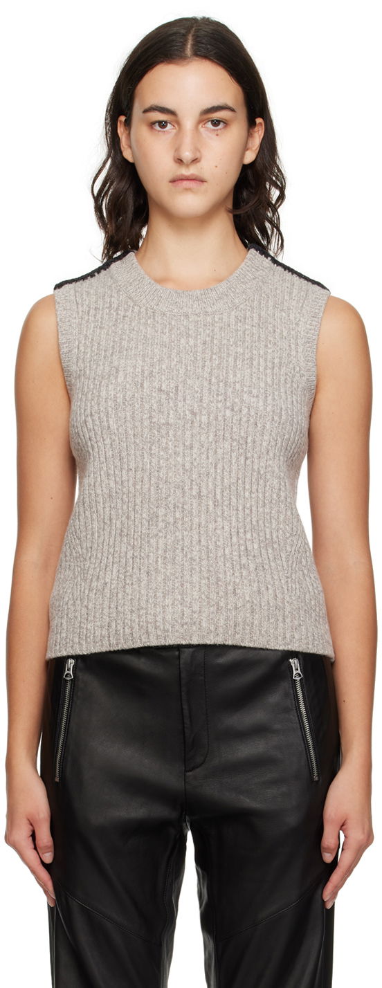 Villapaita rag & bone Ingrid Knit Vest Harmaa | WAS23F044FS44