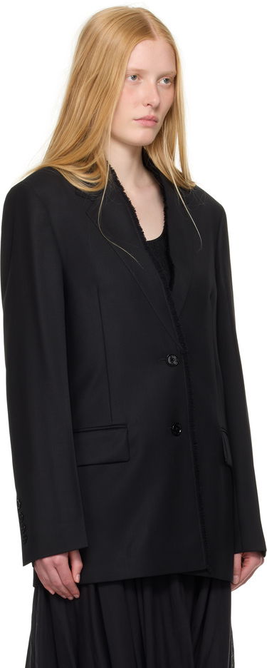 Takki TOTEME TOTEME Raw Lapel Blazer Musta | 253-WRZ0054-FB0435, 1