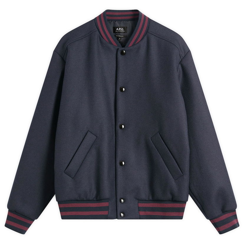 Bomber-takki A.P.C. Micky Varsity Jacket Tummansininen | WVBEB-M02974-IAK