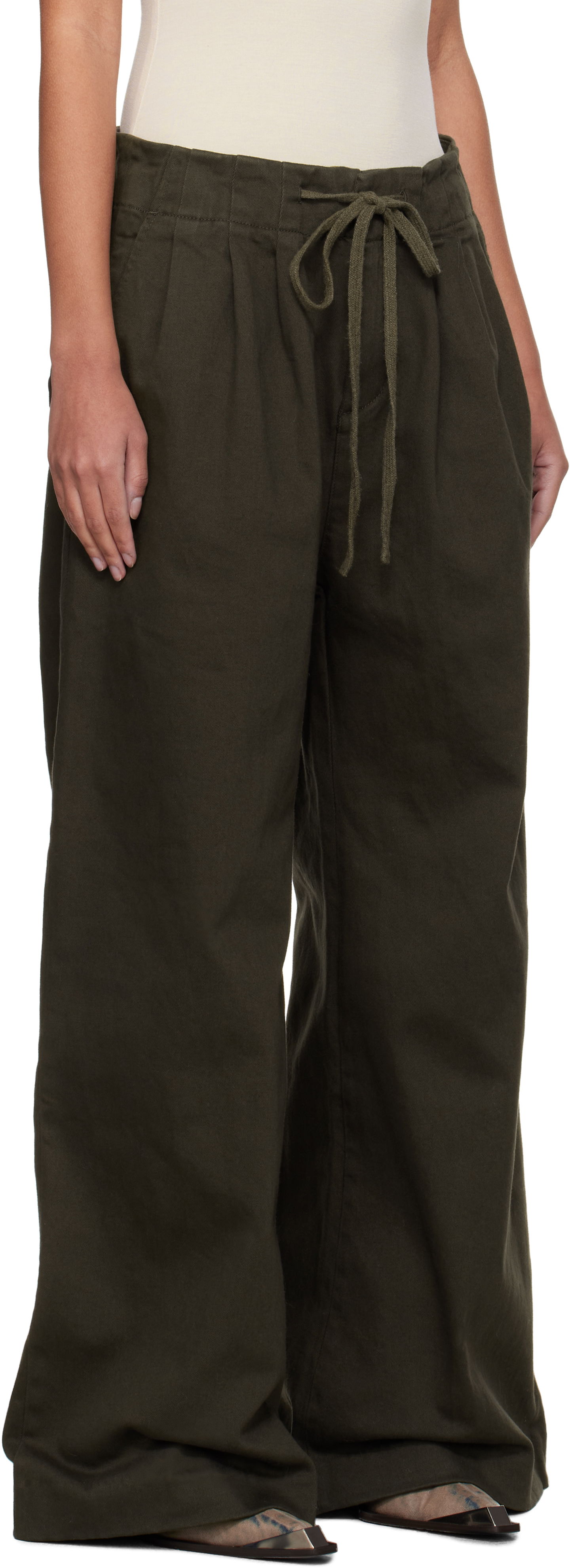 Housut Entire Studios Entire Studios Cinch Trousers Vihreä | ES2546OL, 1