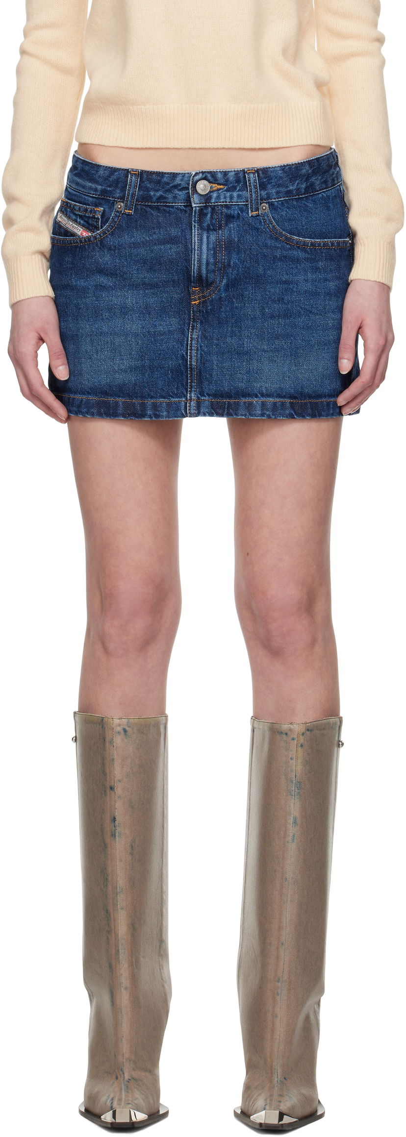 Hame Diesel Diesel De-Ron Denim Miniskirt Sininen | A04935 09I27
