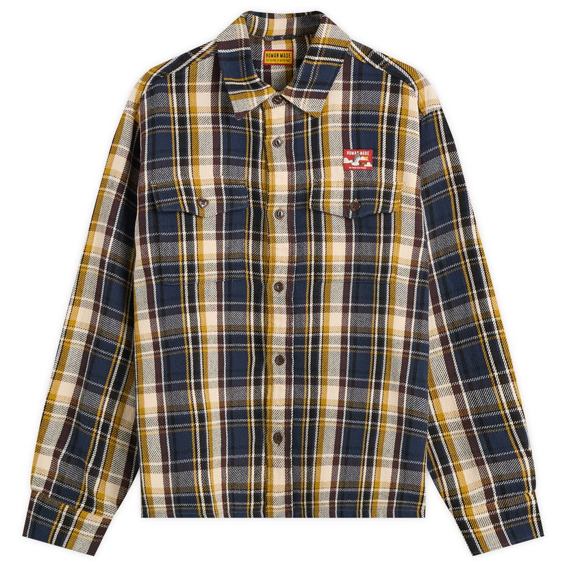 Paita Human Made Check Shirt Tummansininen | HM30SH012-NVY