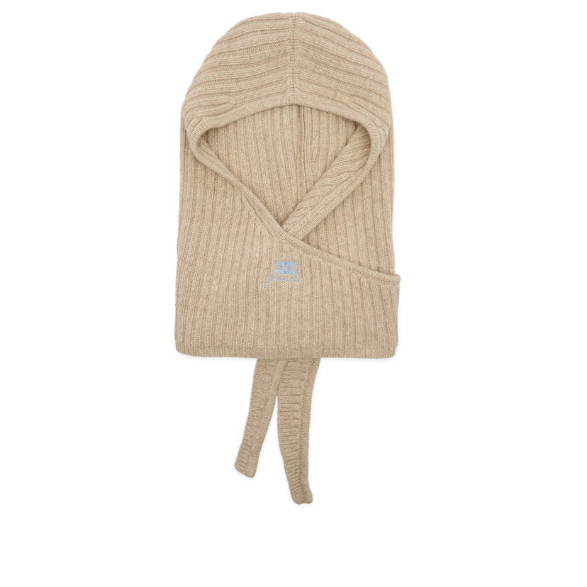 Lakit ja hatut GANNI Core Future Wool Knit Balaclava Beige | A6926-934