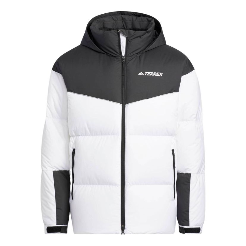 Puffer takki adidas Performance Terrex Hooded Down Puffer Jacket Valkoinen | HN2007