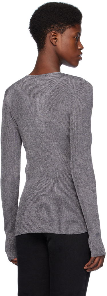 Villapaita TOTEME Crewneck Metallic Sweater Harmaa | 241-WRT1061-YA0027, 2