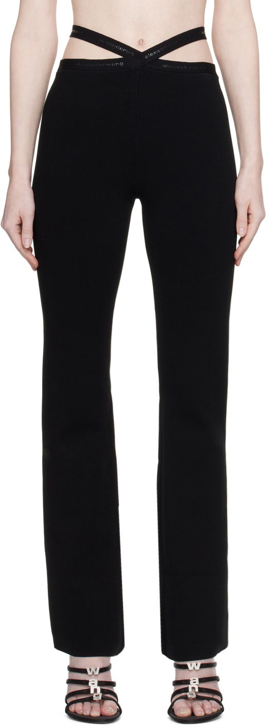 Housut Alexander Wang Alexander Wang.t Criss-Cross Leggings Musta | 4KC1234016