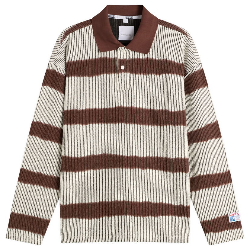 Poolopaita Napapijri Martine Rose Long Sleeve Ribbed Wavy Stripe Polo Monivärinen | NP0A4FPH-L64