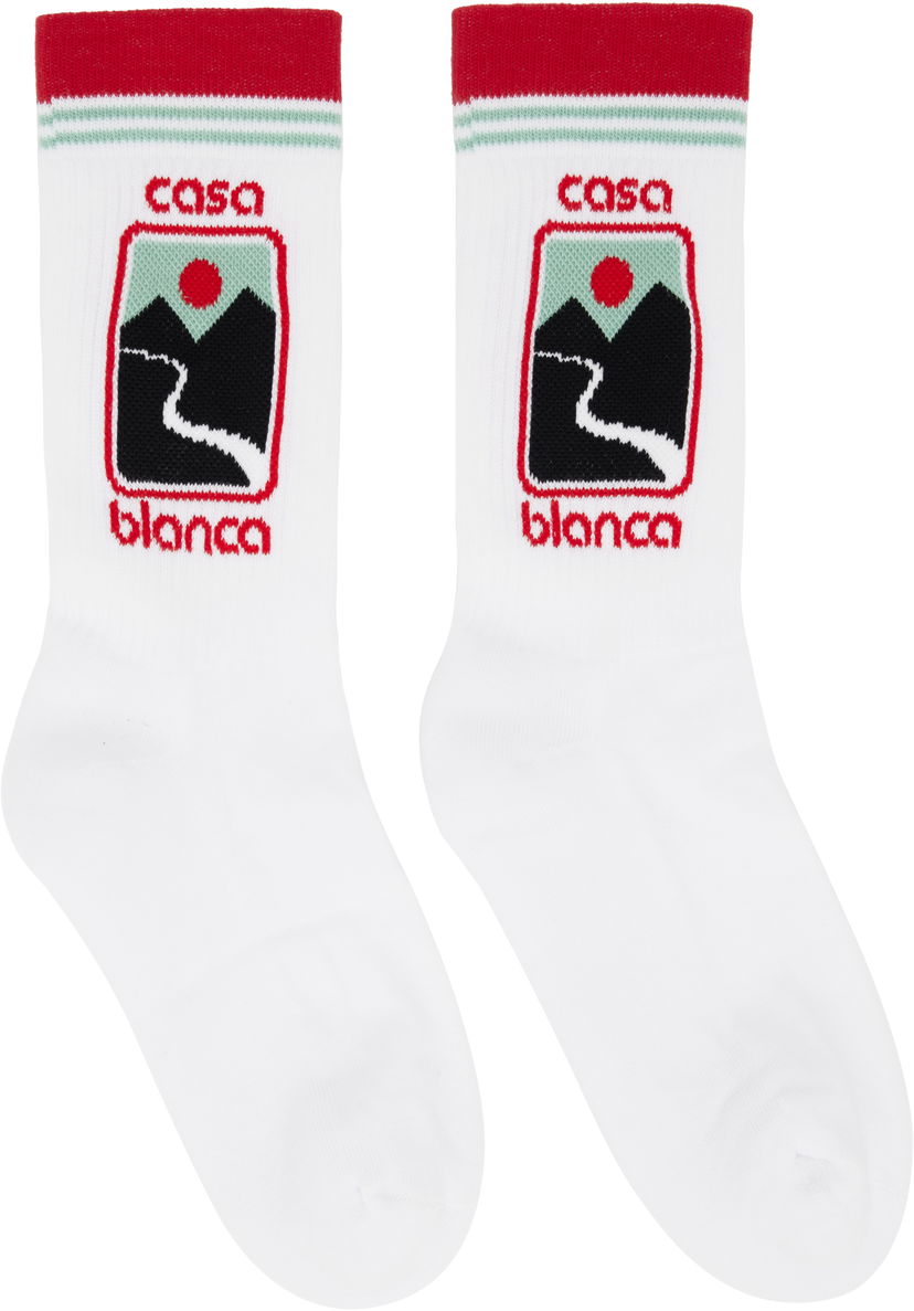 Sukat Casablanca Casablanca Sunset Valley Socks Valkoinen | APF25-ACC-010-03