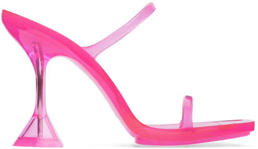 Kengänhoito Amina Muaddi Amina Muaddi Brito Slipper Heeled Sandals Vaaleanpunainen | 11S333534BRI