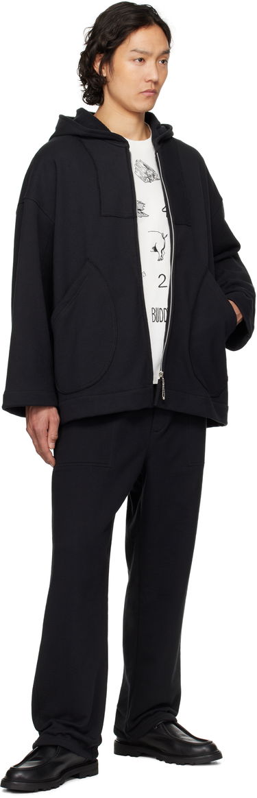 Huppari Bode Bode Sideline Zip-Up Hoodie Musta | MRS25CS054, 3