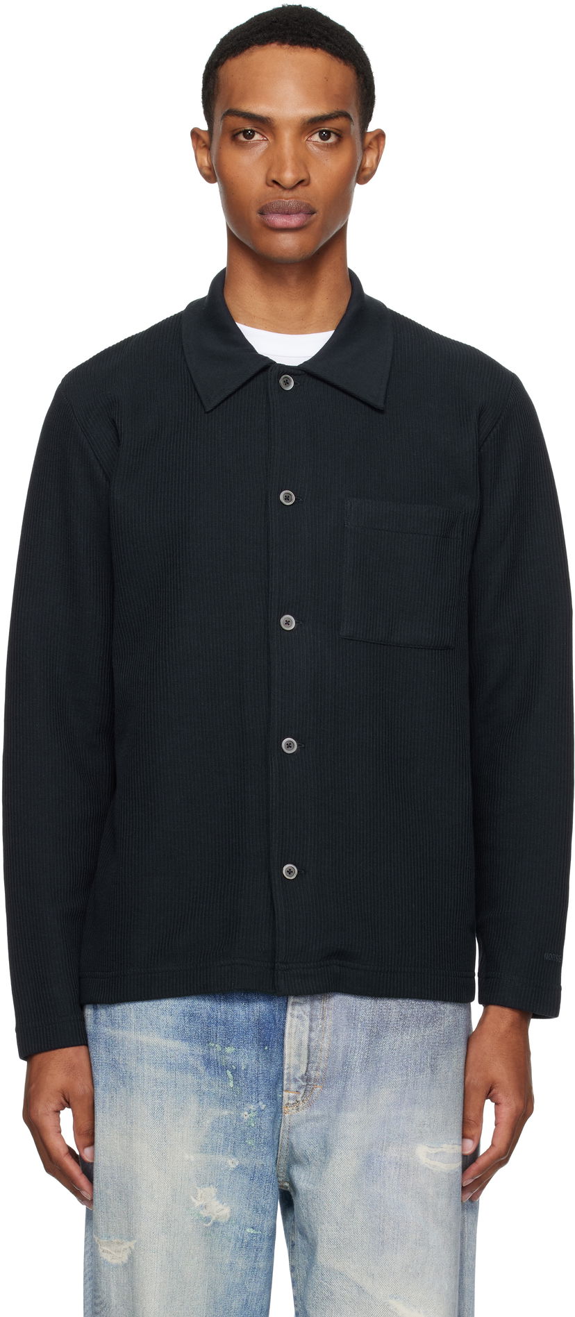 Paita NORSE PROJECTS Norse Projects Jorn Double Face Overshirt Musta | N10-0215