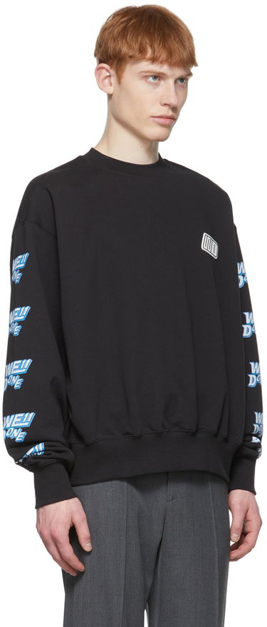 Villapaita We11done We11done Logo-Print Sweatshirt Musta | WD-TS1-22-693-U-BK, 1