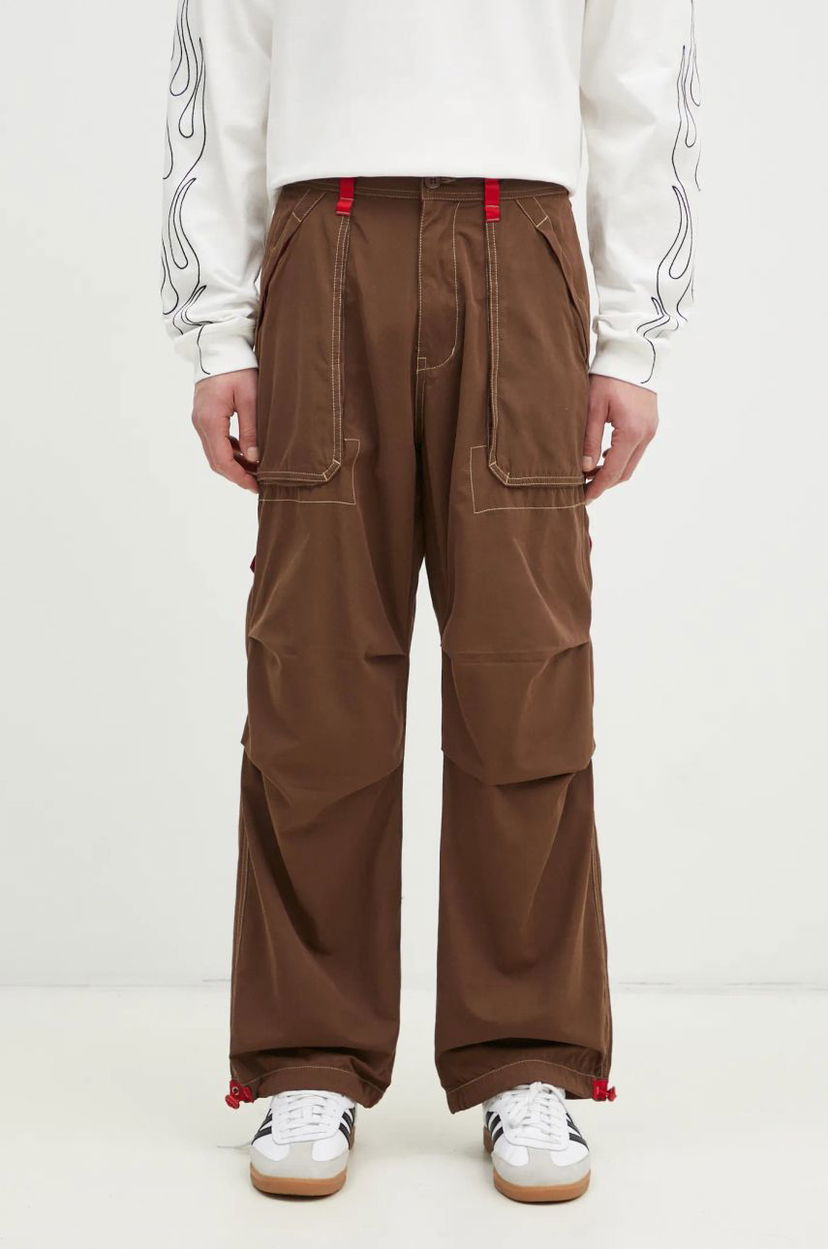 Cargo housut Pleasures PLEASURES Public Utility Pants Ruskea | P24W011