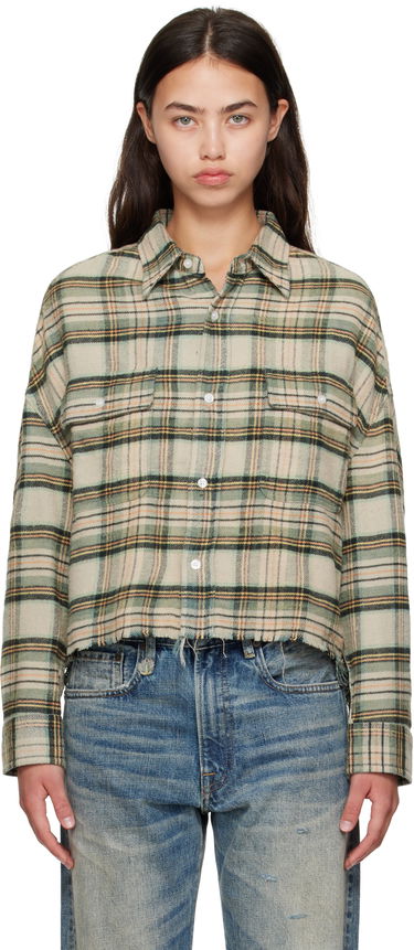 Paita R13 R13 Cropped Plaid Shirt Vihreä | R13W7298-R558B, 0
