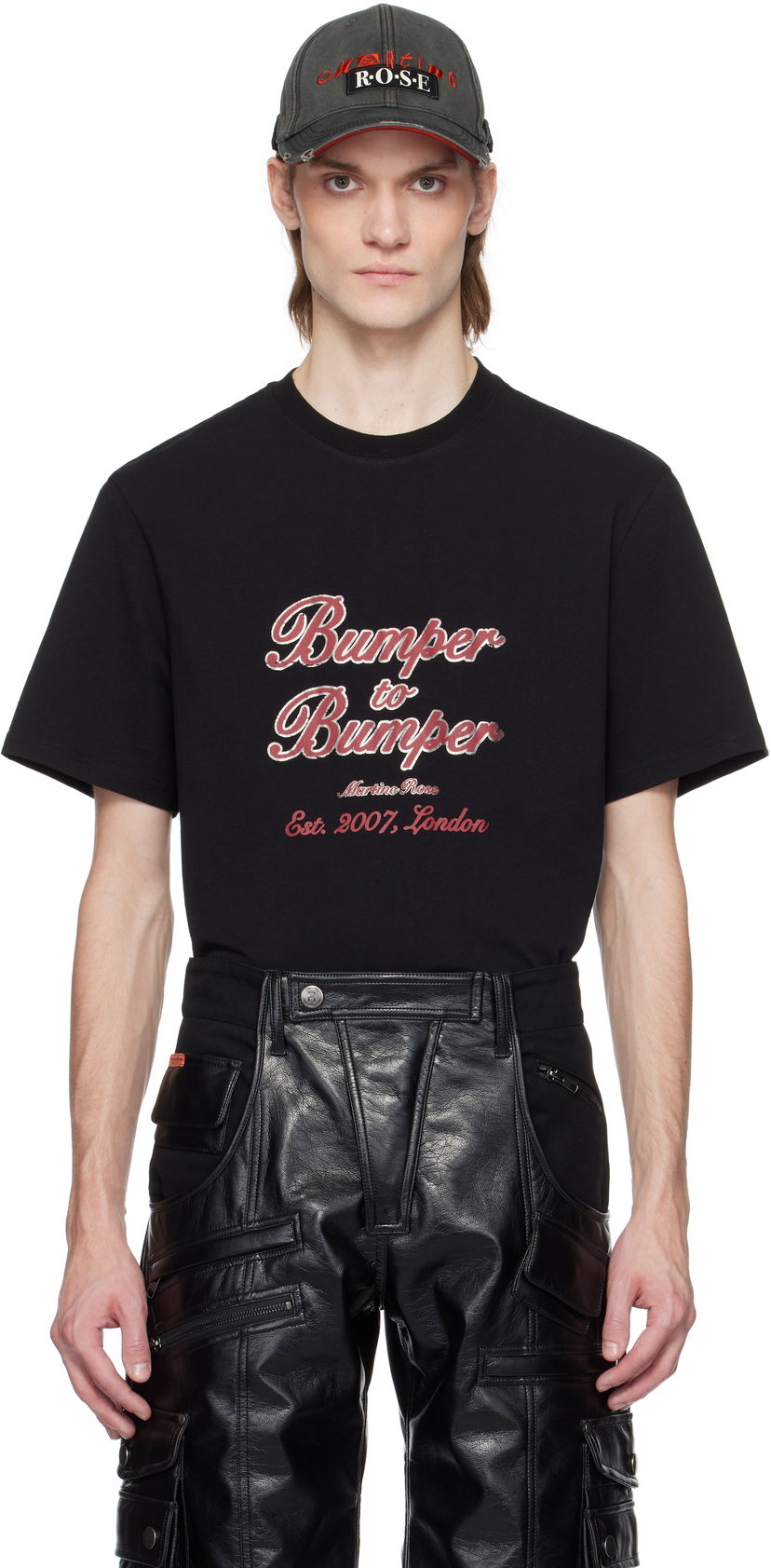 T-paita Martine Rose Martine Rose Bumper to Bumper Classic T-Shirt Musta | 603JE03001E