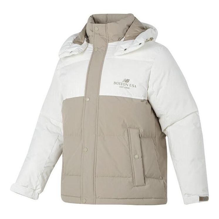 Puffer takki New Balance Down Jacket Beige | AMJ34301-CIC