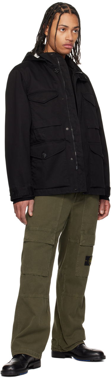 Parka Stone Island Stone Island Field Raso Gommato 3L Jacket Musta | K1S15 4100064 S0034, 4