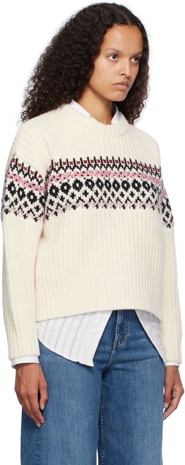 Villapaita rag & bone rag & bone Leigh Fair Isle Sweater Valkoinen | WAS24F015EC15, 1