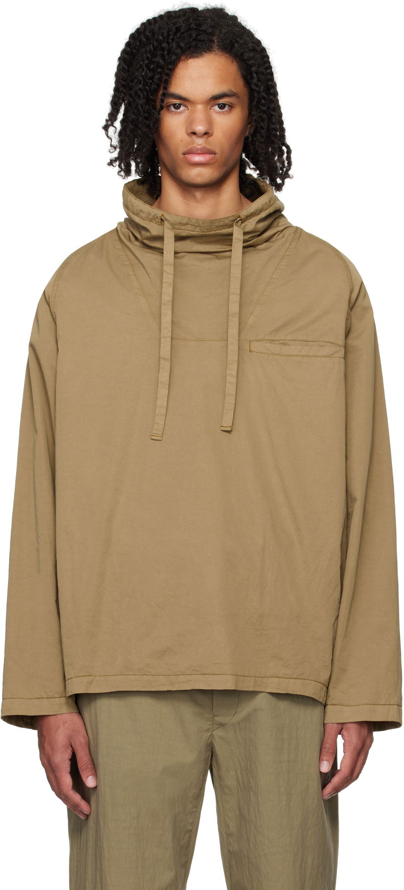 Takki LEMAIRE Lemaire Funnel Neck Jacket Beige | TO1311 LF1206