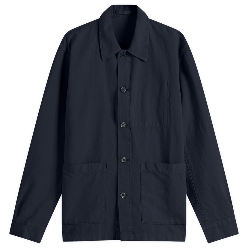 Paita NORSE PROJECTS Julian Cotton Linen Overshirt, Size Large Tummansininen | N40-0823-7004