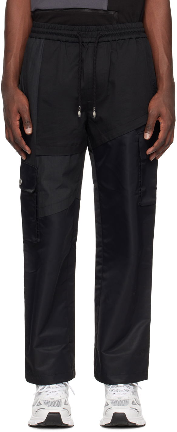 Cargo housut Feng Chen Wang Feng Chen Wang Paneled Cargo Pants Musta | FMS15TR27B
