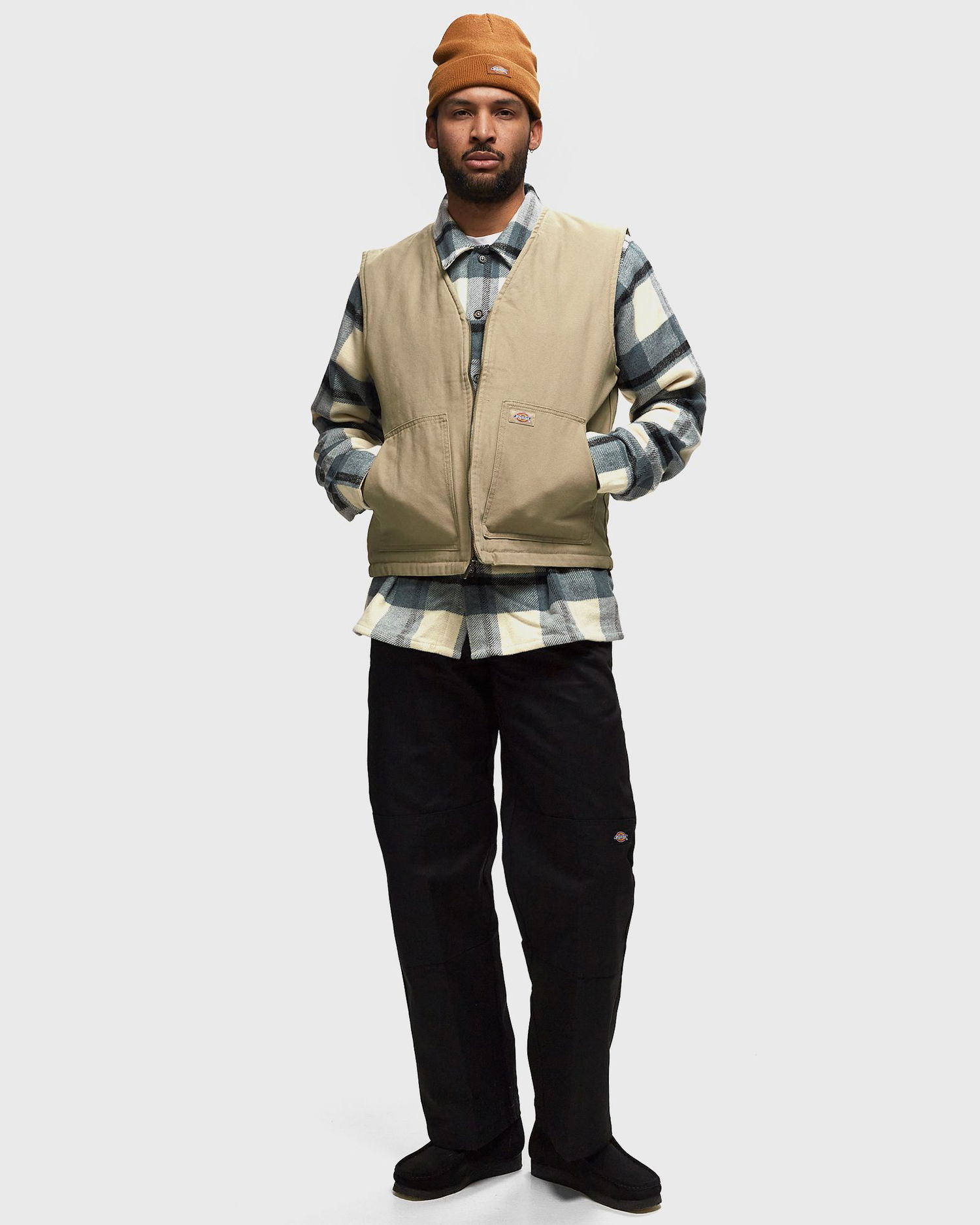 Vaatteet ja asusteet Dickies Duck Canvas Gilet Man Desert Sand Size XS Musta | 0A4YQK, 0