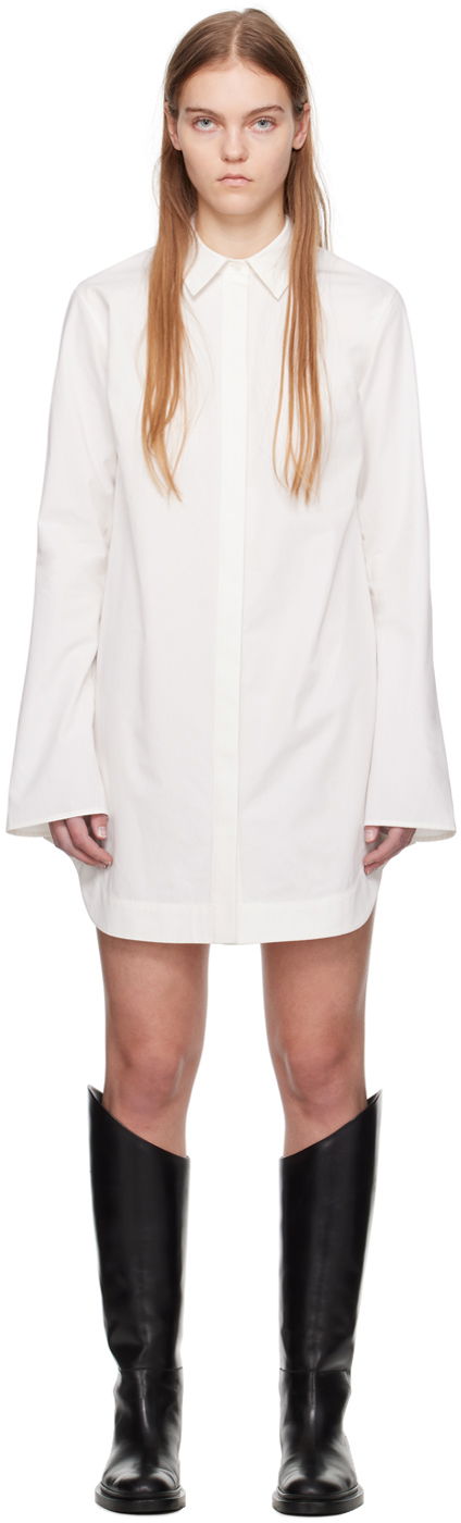 Mekko Loulou de Saison Loulou de Saison Eknath Mini Shirt Dress Valkoinen | EKNATH