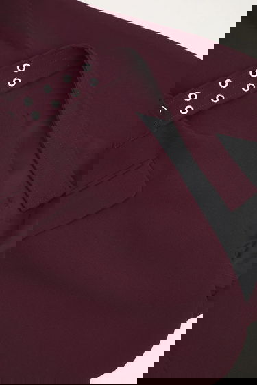 Takki GANNI Future Twill Suiting Belted Blazer Burgundia | W0403, 4