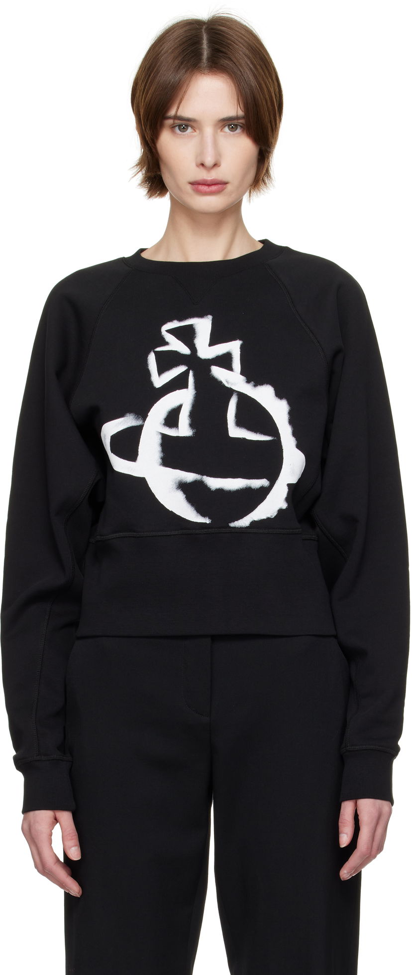 Villapaita Vivienne Westwood Vivienne Westwood Stencil Orb Sweatshirt Musta | 1I01000Y-J006O-