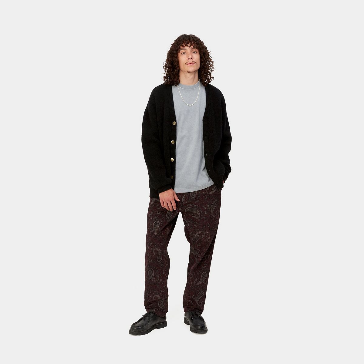 Housut Carhartt WIP Flint Pant Paisley Print "Buckeye rinsed" Ruskea | I029443_1U6_02, 1