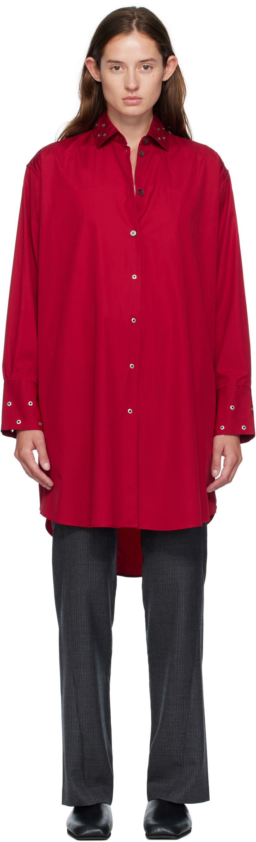 Mekko OUR LEGACY Frock Shirt Midi Dress Punainen | W4257FL