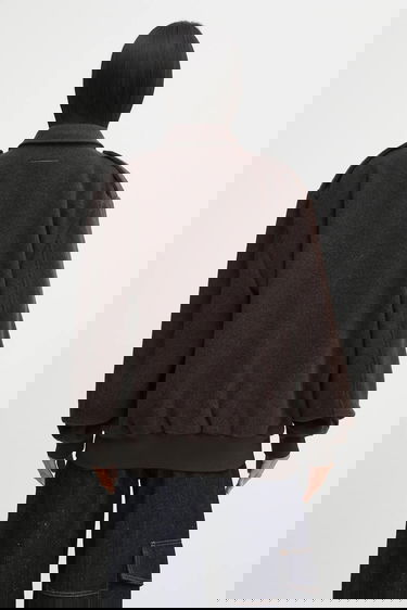 Bomber-takki Maison Margiela MM6 Maison Margiela Wool Jacket Transitional Oversize Ruskea | S62AN0169.M35635.002F, 2