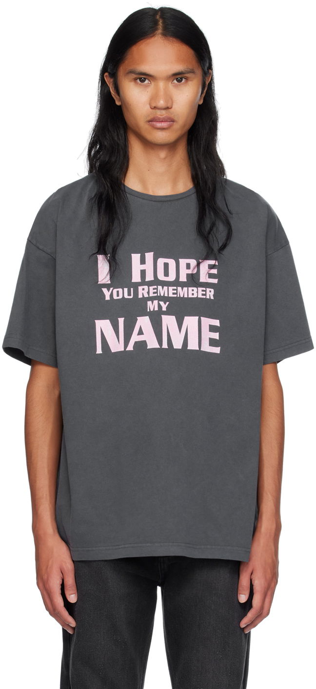 T-paita We11done We11done Lettering T-Shirt Harmaa | WD-TT2-24-761-U-CH