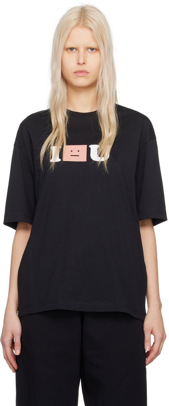 T-paita Acne Studios Printed T-Shirt Musta | CL0257-