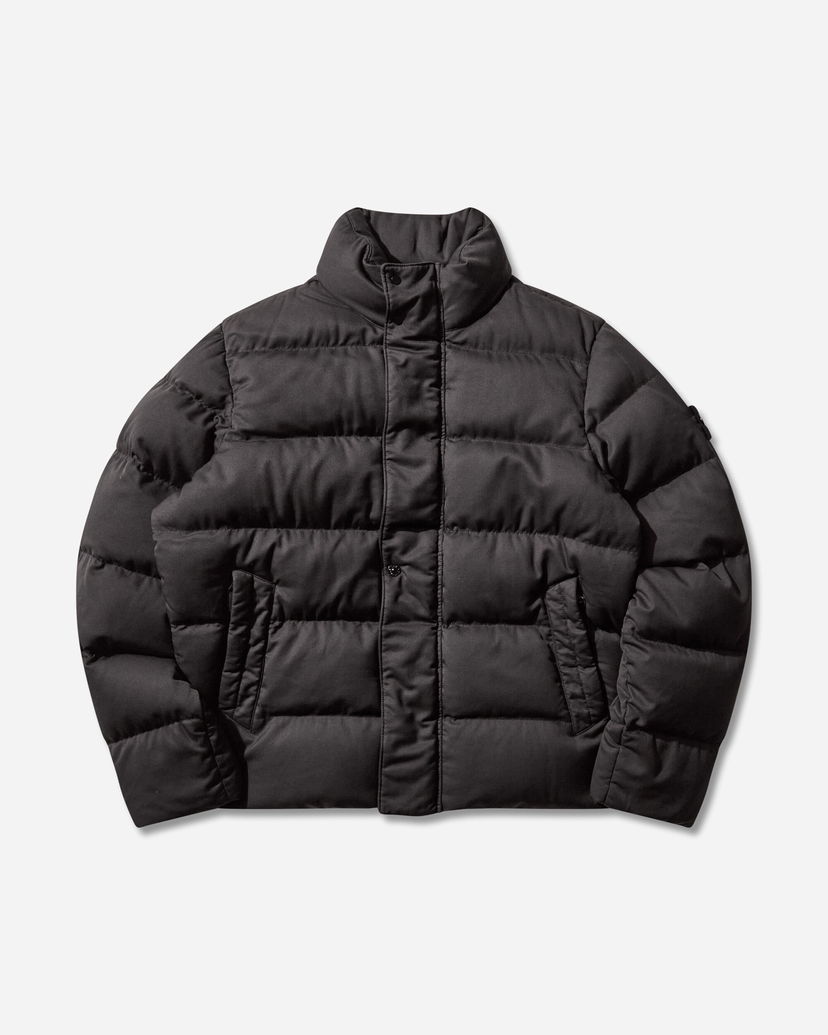 Puffer takki Stone Island Ghost Twill Wool-TC Down Jacket Musta | K2S15-4100100-S0F26 V0029