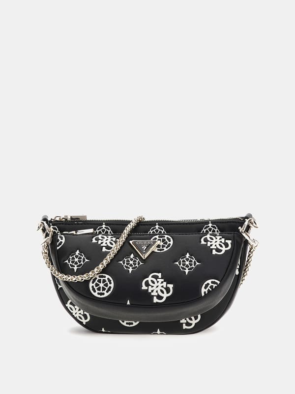 Käsilaukku GUESS Deesa Peony 4G Logo Crossbody Bag Musta | HWPG9314710, 0