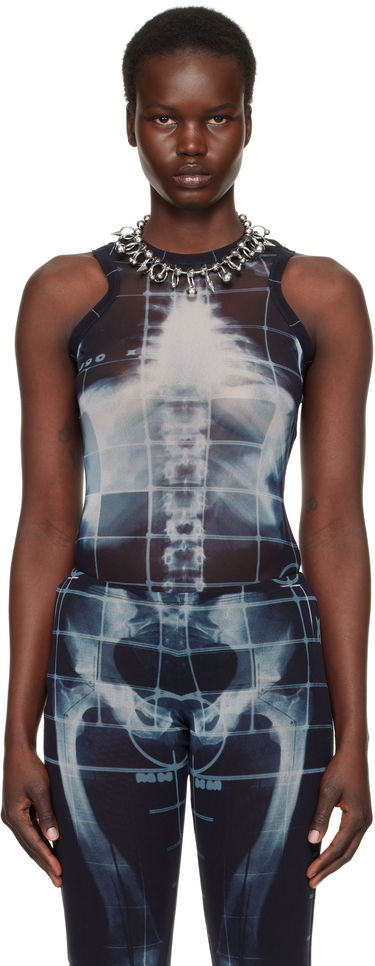 Leggingsit Jean Paul Gaultier Jean Paul Gaultier 'The Squeletor' Bodysuit Musta | 25/33-F-BD058-T580-005956, 0