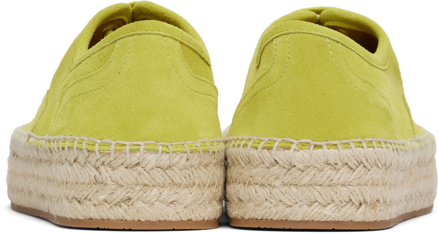 Korvakorut JW Anderson JW Anderson Suede Lace-Front Platform Espadrilles Vihreä | SE0032-LA0240, 1