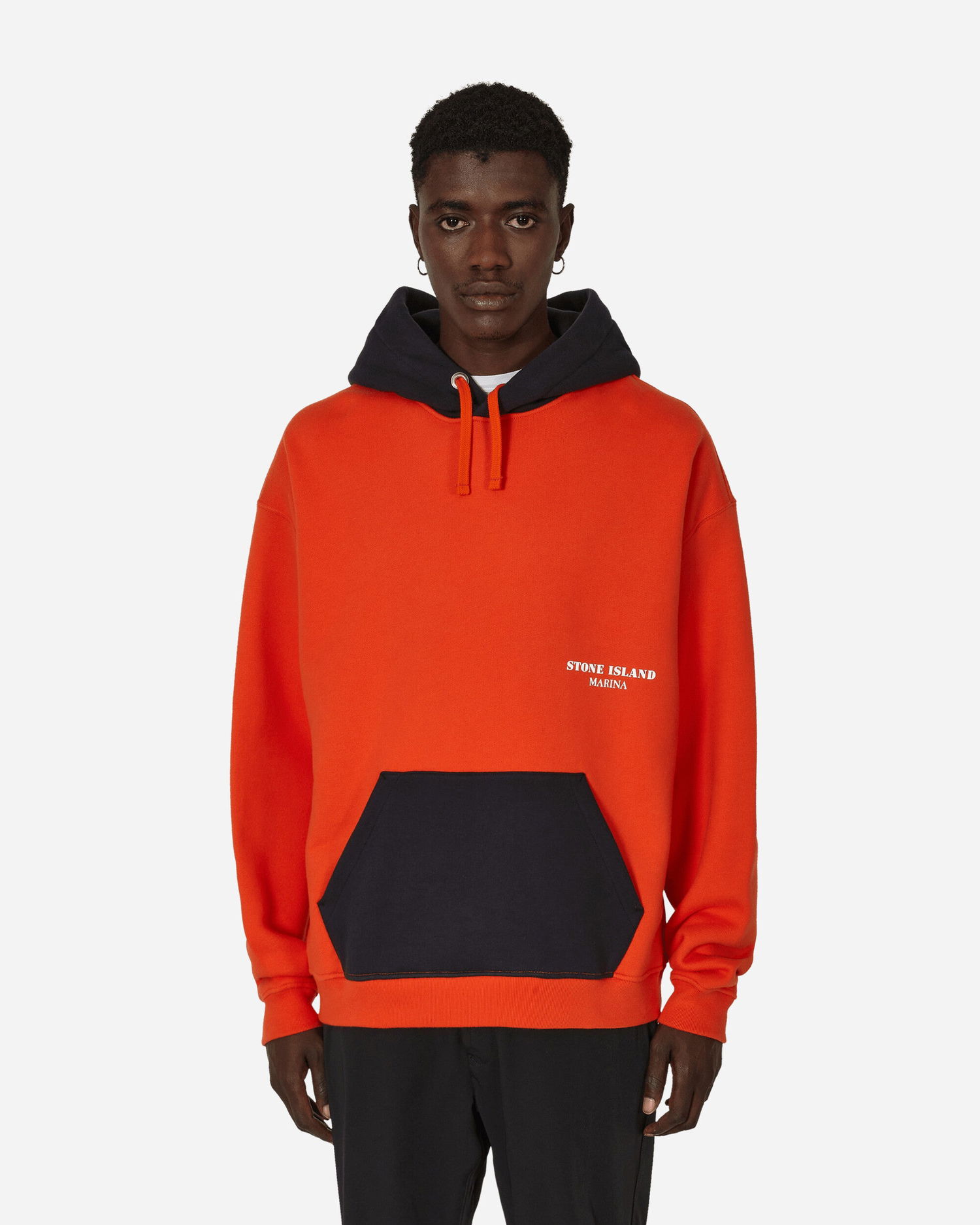 Huppari Stone Island Off-White Colorblocked Hoodie Beige | 7915651X6, 1