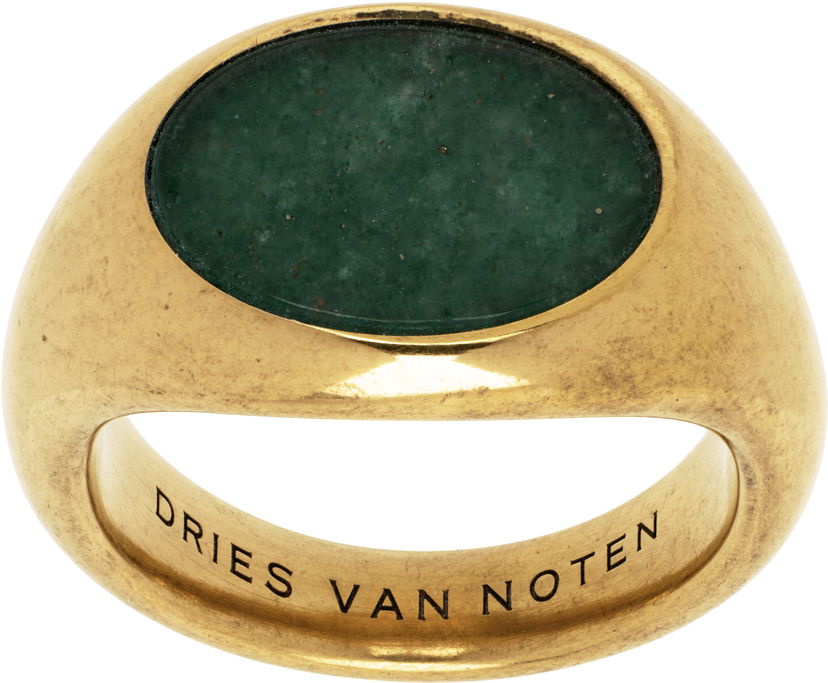 Sormus Dries Van Noten Dries Van Noten Stone Signet Ring Metallinen | 251-028203-092