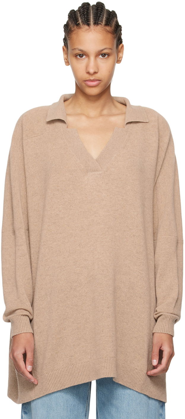 Villapaita Stella McCartney Stella McCartney V-Neck Sweater Beige | 6K08253S2513