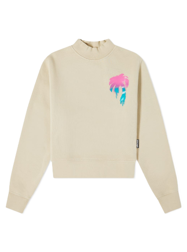 Huppari Palm Angels I Love PA Fitted Crew Neck Sweat Beige | PWBA016S23FLE0026184