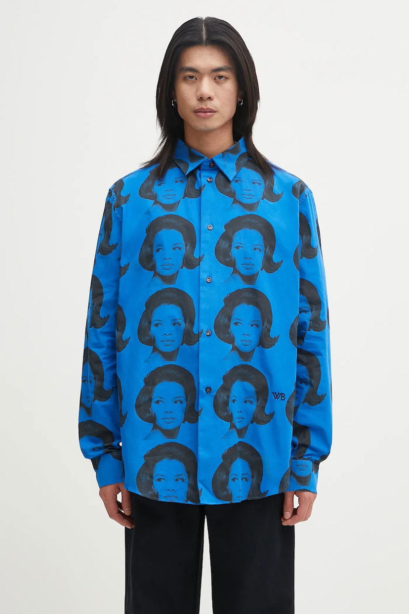 Paita Wales Bonner Wales Bonner Selah Relaxed Shirt Sininen | MA25SH05.CO11.599