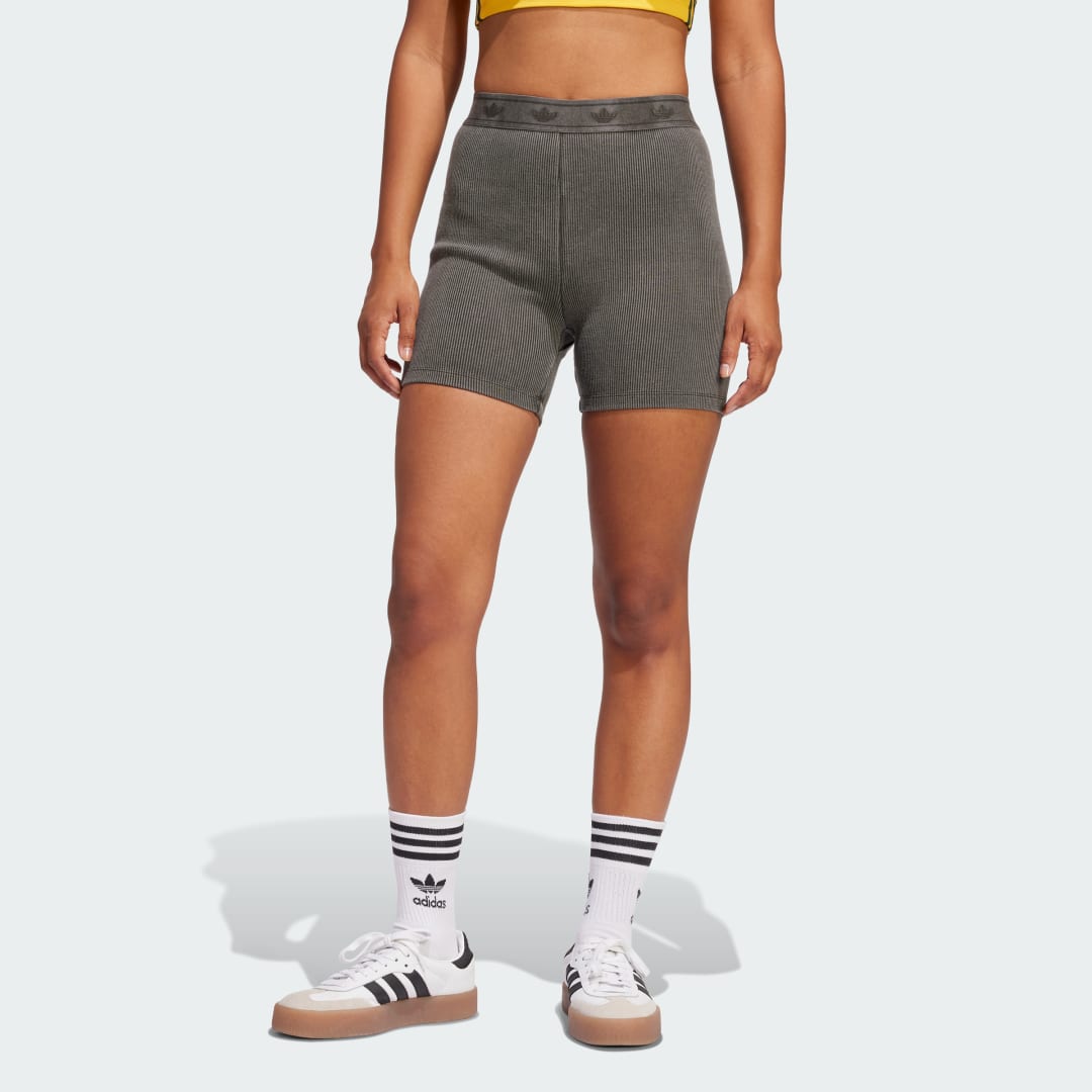 Shortsit adidas Performance Ribbed Booty Shorts Harmaa | JC7554, 0