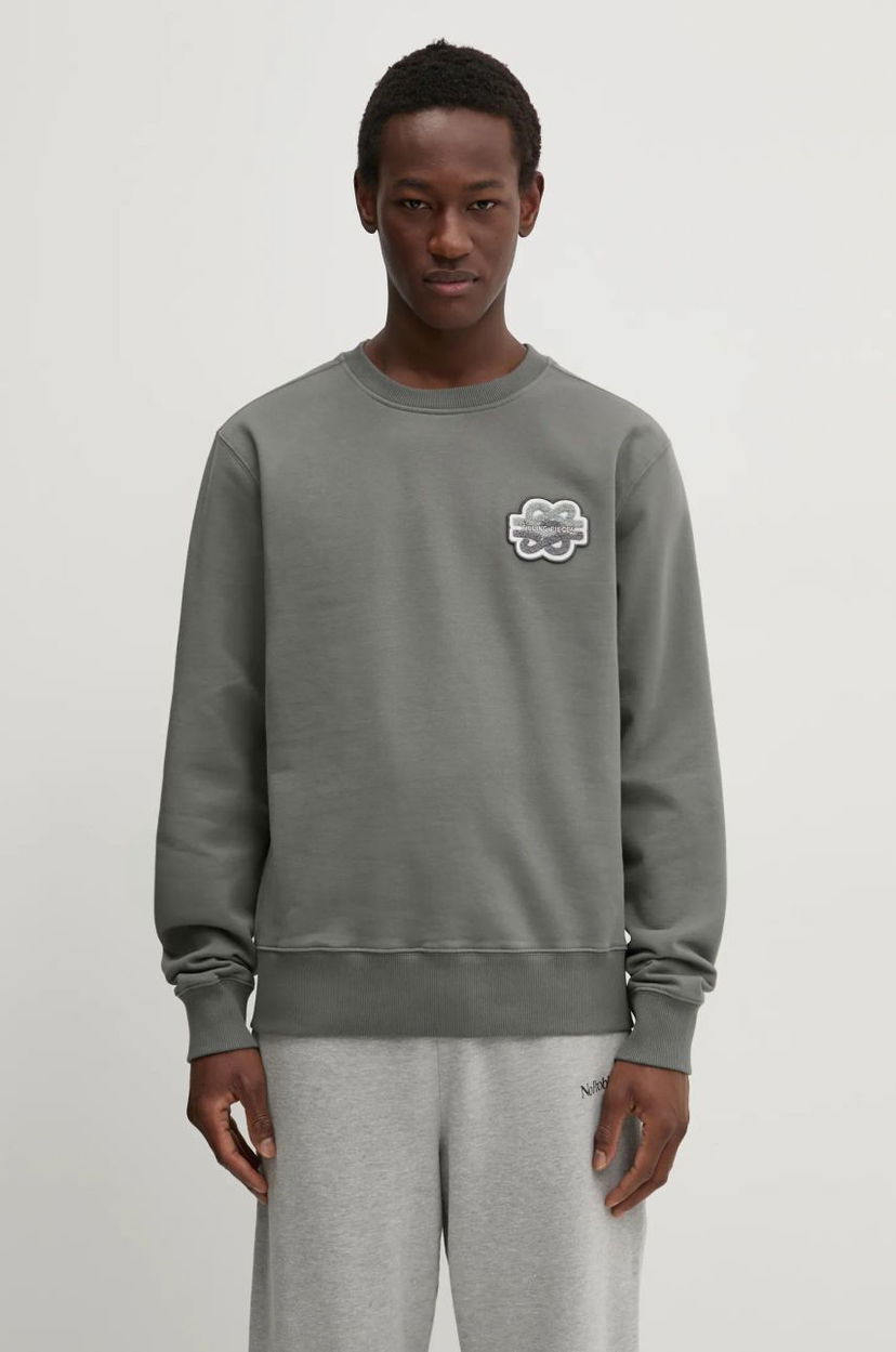Villapaita Filling Pieces Filling Pieces Gowtu Crewneck Sweatshirt with Applique Harmaa | 74533926002