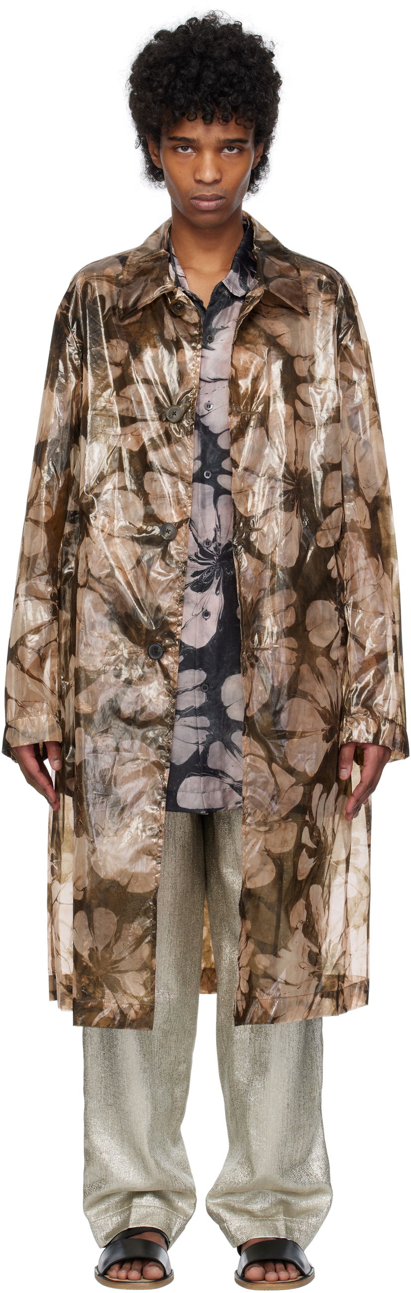 Sadetakki Dries Van Noten Dries Van Noten Loose Fit Mac Coat Ruskea | 251-020211-1102