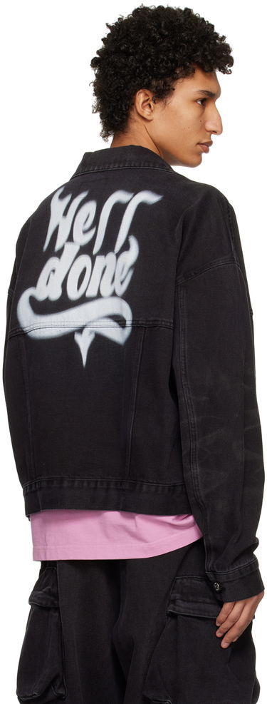 Takki We11done Graphic Denim Jacket Musta | WD-DJ3-22-376-U-BK, 2